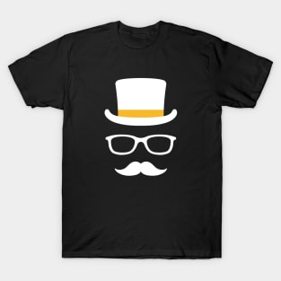 Mustache Ideology Handlebar Mustache Fathers Day Funny Dad T-Shirt